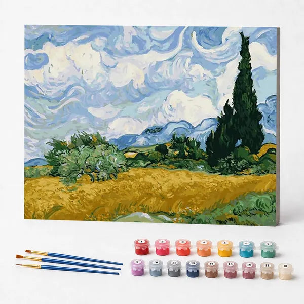 Paint by Numbers Kit – Wheat Field, Van Gogh