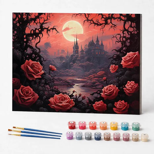 Castle Among the Roses - Paint by Numbers Kit