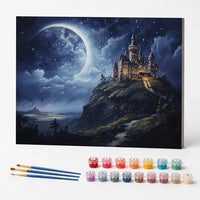 Paint by Numbers Kit – Moonlit Castle