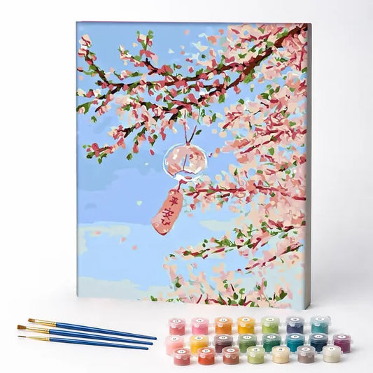 Cherry Blossom Breeze - Paint by Numbers Kit