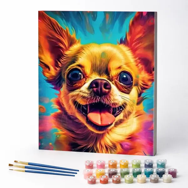 Paint by Numbers Kit – Vibrant Chihuahua