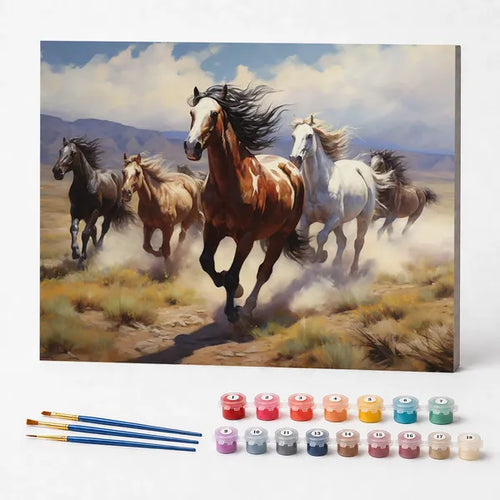 Wild Horses Running Free - Paint by Numbers Kit