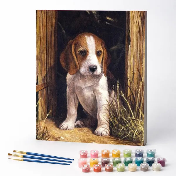 Paint by Numbers Kit – Shy Little Puppy