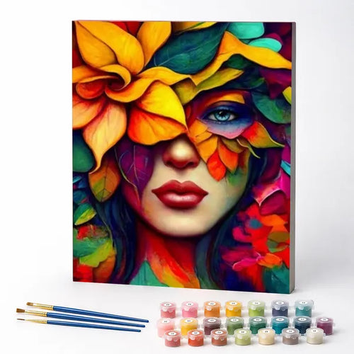 Blue Eyes in Bloom - Paint by Numbers Kit
