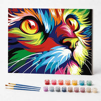 Paint by Numbers Kit – Abstract Cat