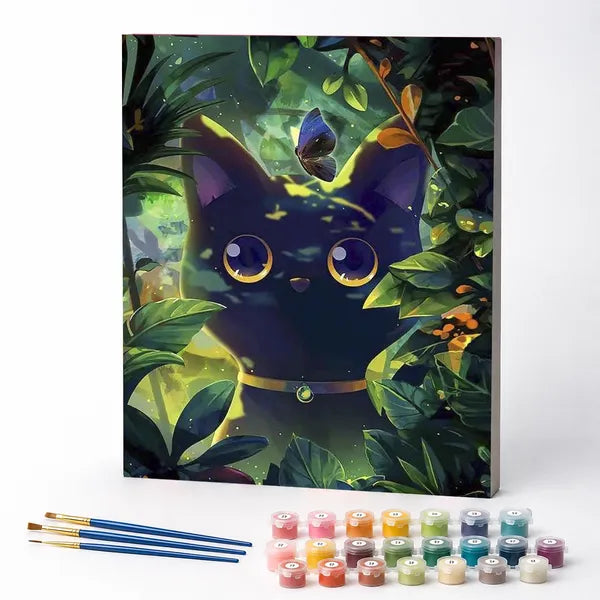 Cat Exploring Nature - Paint by Numbers Kit
