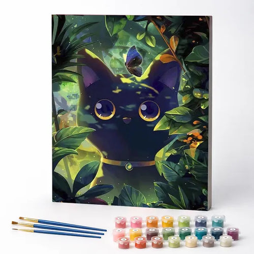 Cat Exploring Nature - Paint by Numbers Kit