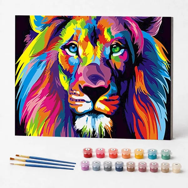 Paint by Numbers Kit – Majestic Abstract Lion