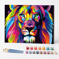 Paint by Numbers Kit – Majestic Abstract Lion