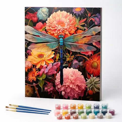 Dragonfly in Bloom - Paint by Numbers Kit