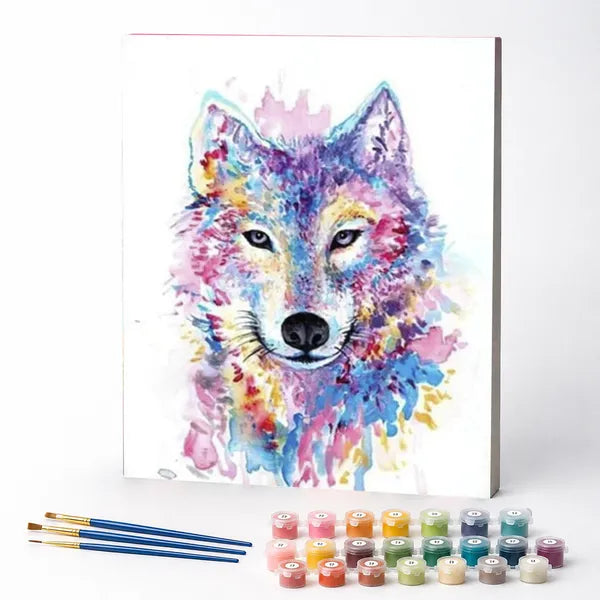 Paint by Numbers Kit – Wolf in Motion