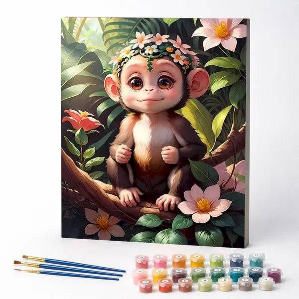 Paint by Numbers Kit – Sweet Little Monkey