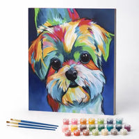 Paint by Numbers Kit – Abstract Maltese Dog
