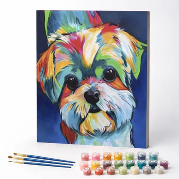 Paint by Numbers Kit – Abstract Maltese Dog