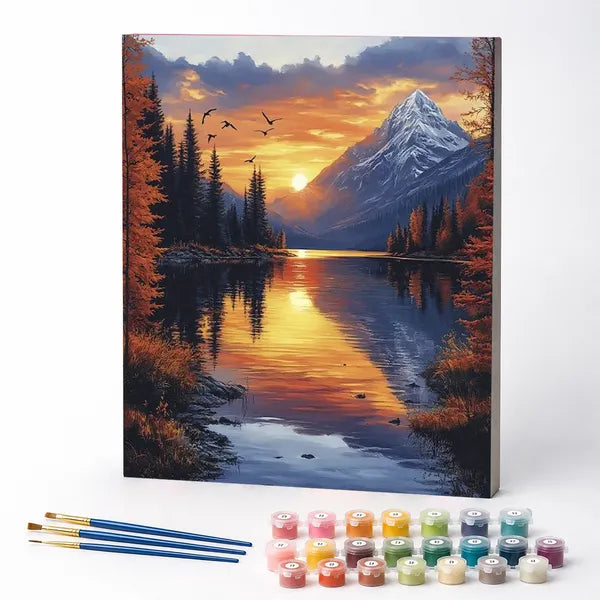 Paint by Numbers Kit – Sunset Mountains