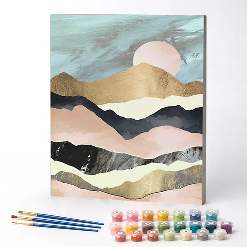 Pastel Mountain Layers - Paint by Numbers Kit