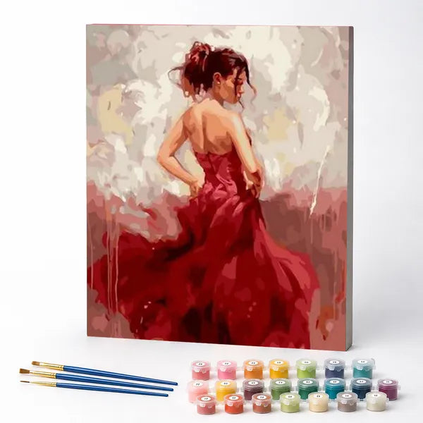 Paint by Numbers Kit – Lady in Red