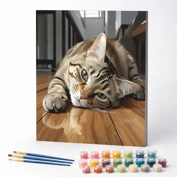 Paint by Numbers Kit – The Stretching Cat