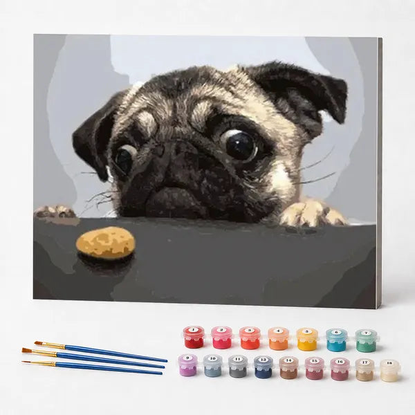 Paint by Numbers Kit – Hungry Pug