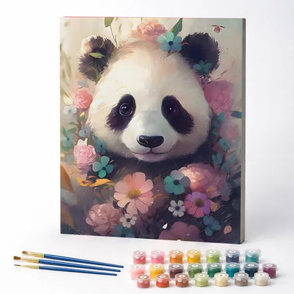 Panda in Bloom - Paint by Numbers Kit