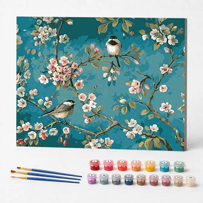 Birds Among the Blossoms - Paint by Numbers Kit