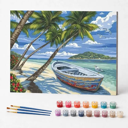 Dream Island Boat Ride - Paint by Numbers Kit