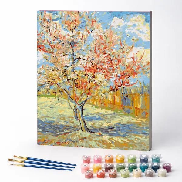 Paint by Numbers Kit – Pink Peach Tree in Blossom, Van Gogh