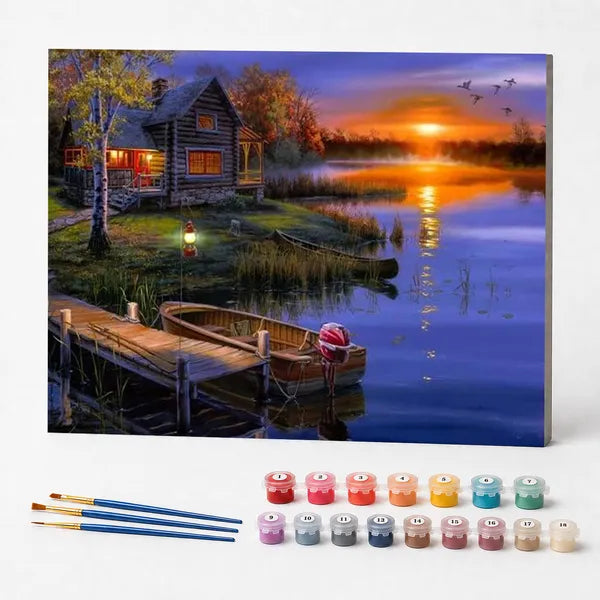 Paint by Numbers Kit – Pier at Sunset