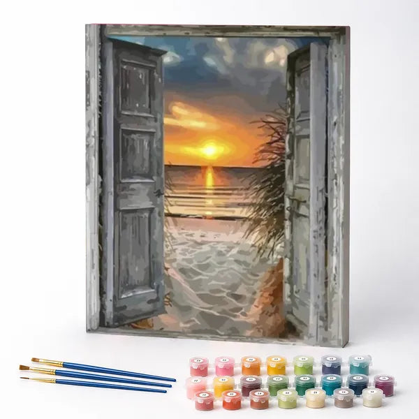 Paint by Numbers Kit – Seaside Doorway