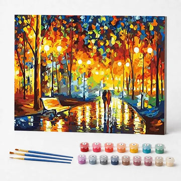 Paint by Numbers Kit – Illuminated Town Square