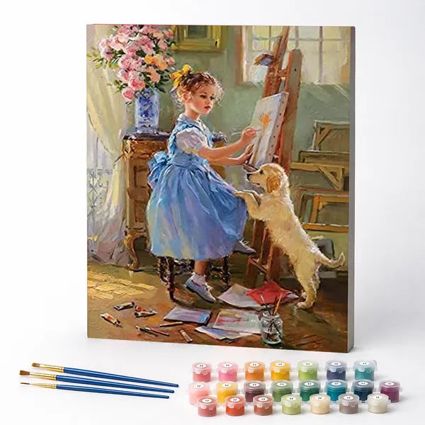 Painting with My Puppy - Paint by Numbers Kit