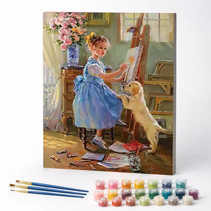Painting with My Puppy - Paint by Numbers Kit
