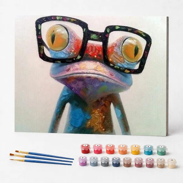 Paint by Numbers Kit – Frog with Glasses