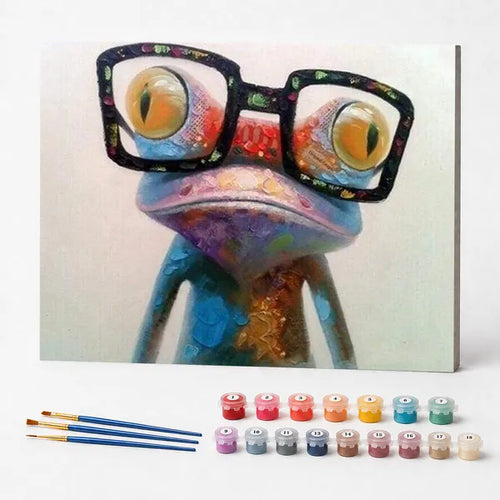 Frog with Glasses - Paint by Numbers Kit